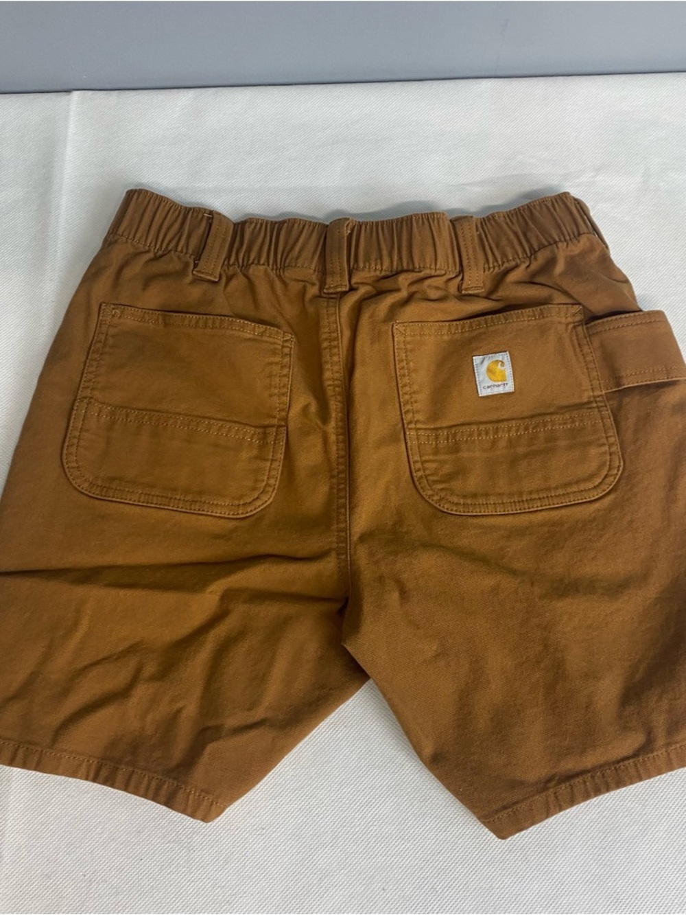 Carhartt Shorts Women 6 Brown Rugged Flex Canvas Relaxed Utility Shorts - Picture 4 of 12